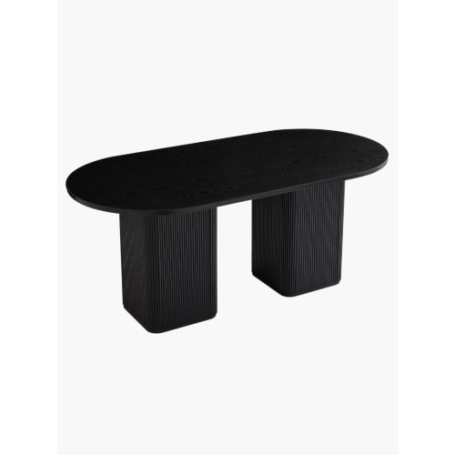 Black oval table discount